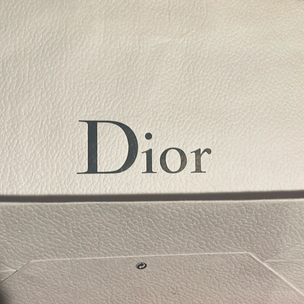 Dior bag, pristine condition white with dark gray print